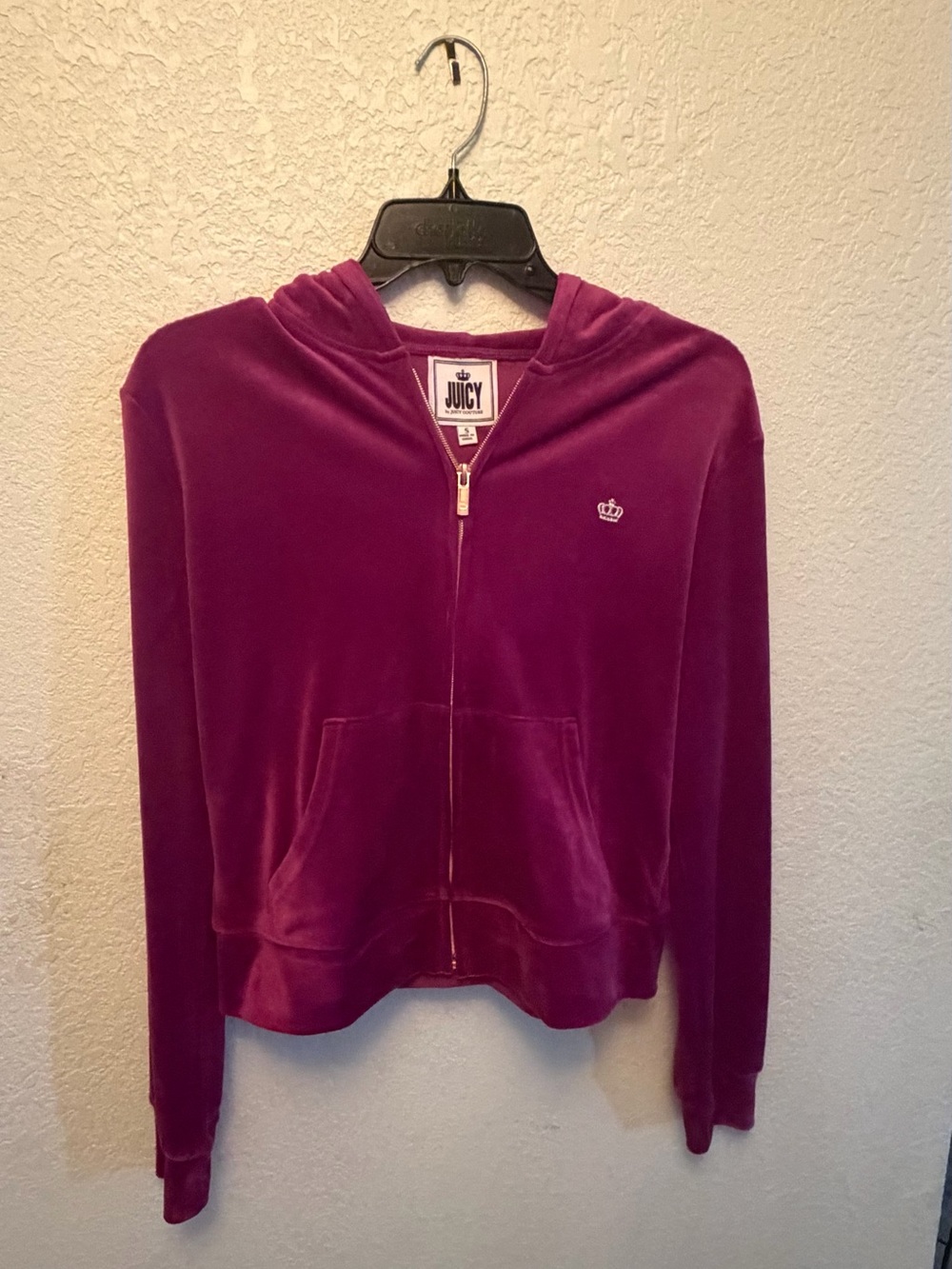 Juicy Couture Plum Velour Zip Hoodie